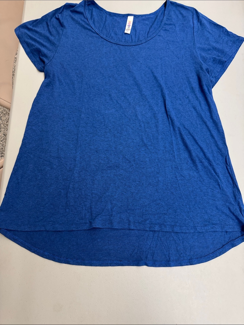 LuLaRoe Royal Blue Classic Tee Scoop Neck Short Sleeve Top shirt size XL